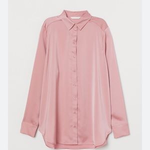 H&M Pink Satin Blouse